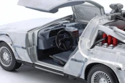 DeLorean Time Machine Frost Edition Back to the Future silbergrau 1:24 Jada Toys