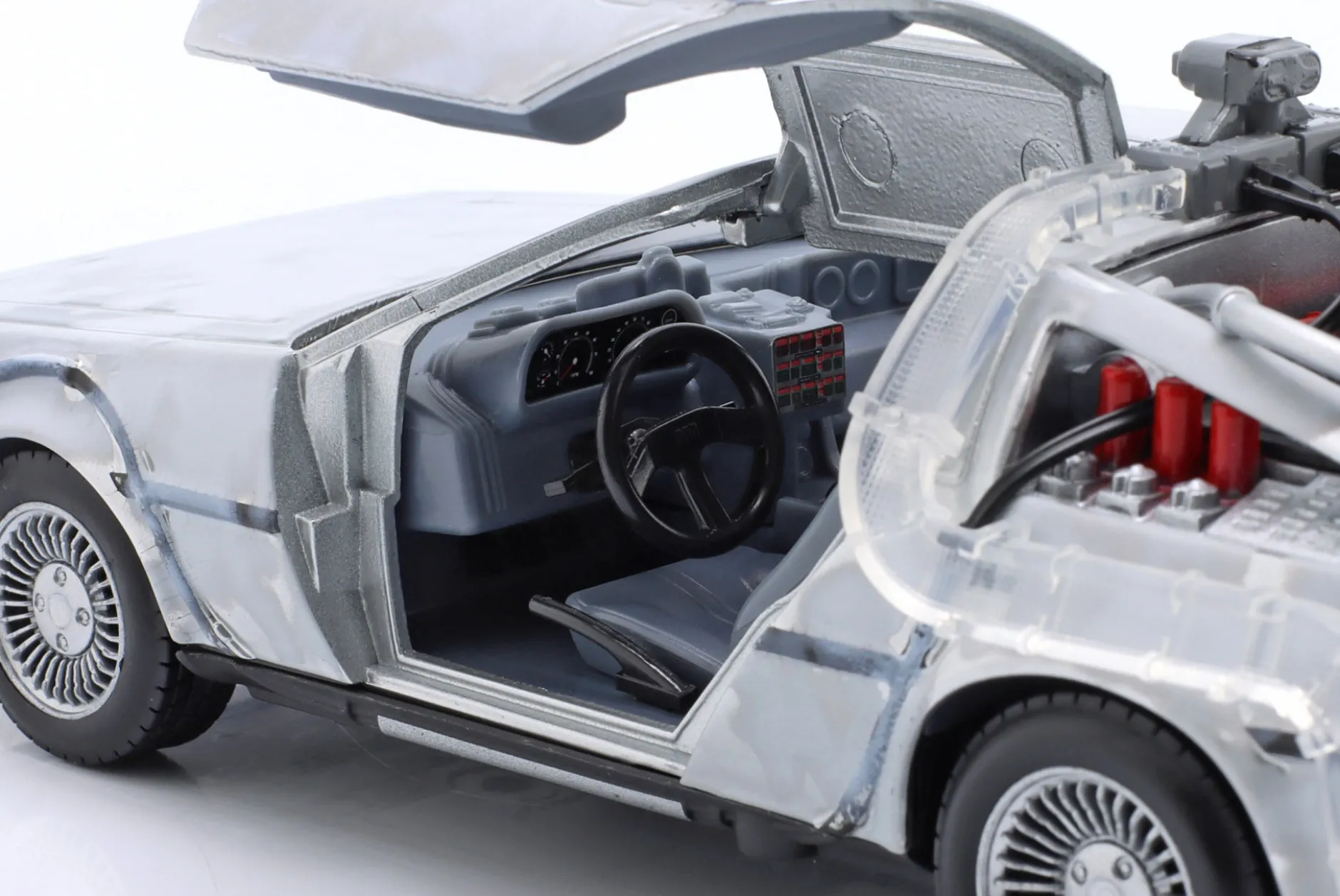 DeLorean Time Machine Frost Edition Back to the Future silbergrau 1:24 Jada Toys
