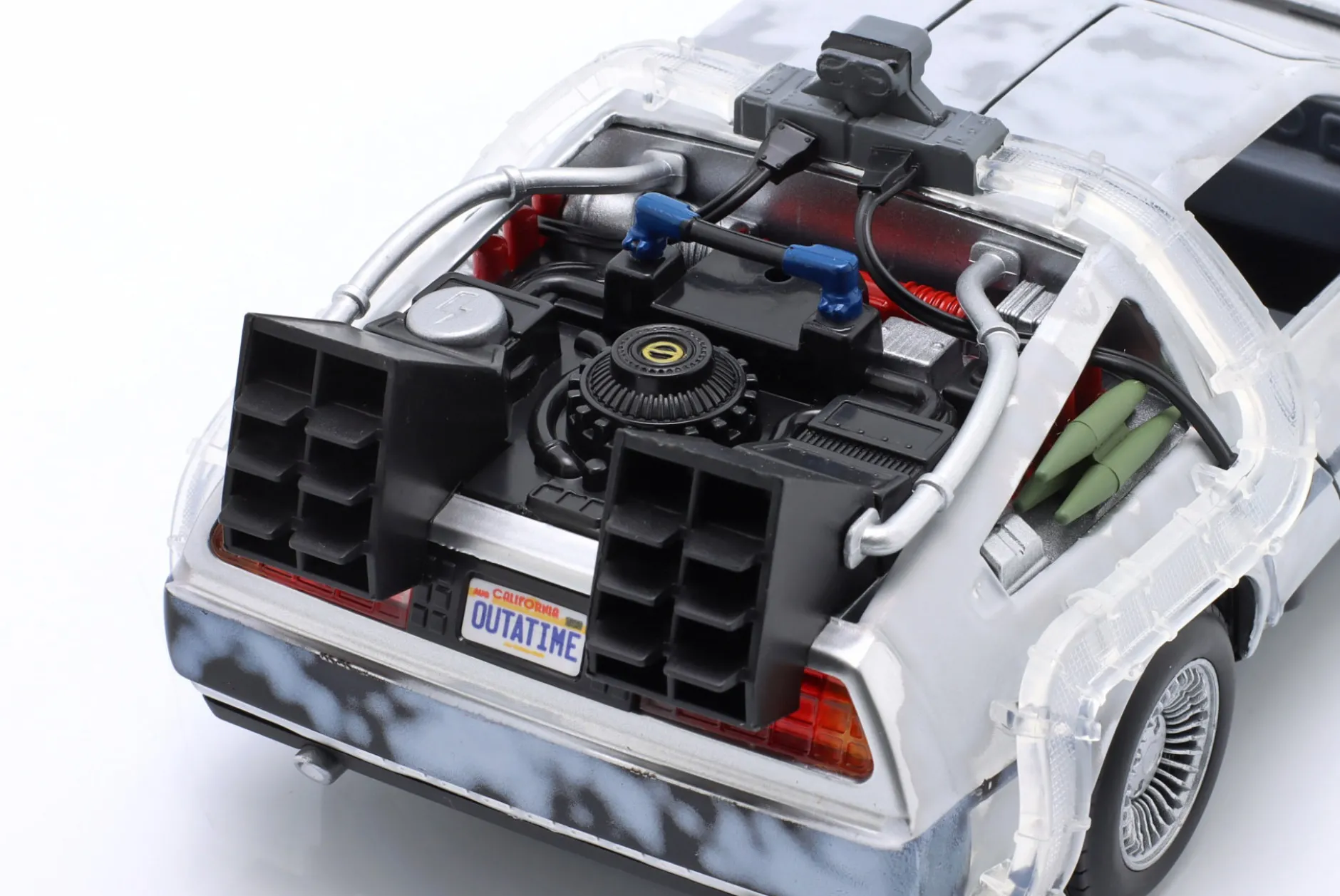 DeLorean Time Machine Frost Edition Back to the Future silbergrau 1:24 Jada Toys