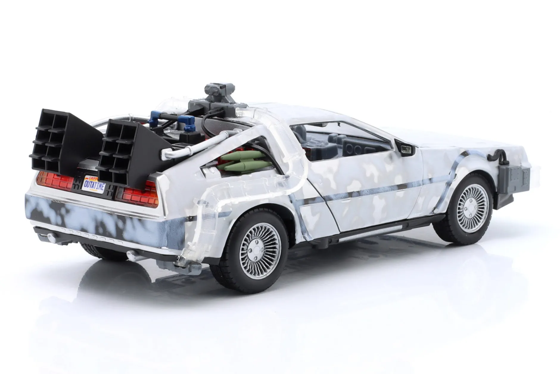DeLorean Time Machine Frost Edition Back to the Future silbergrau 1:24 Jada Toys
