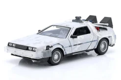 DeLorean Time Machine Frost Edition Back to the Future silbergrau 1:24 Jada Toys