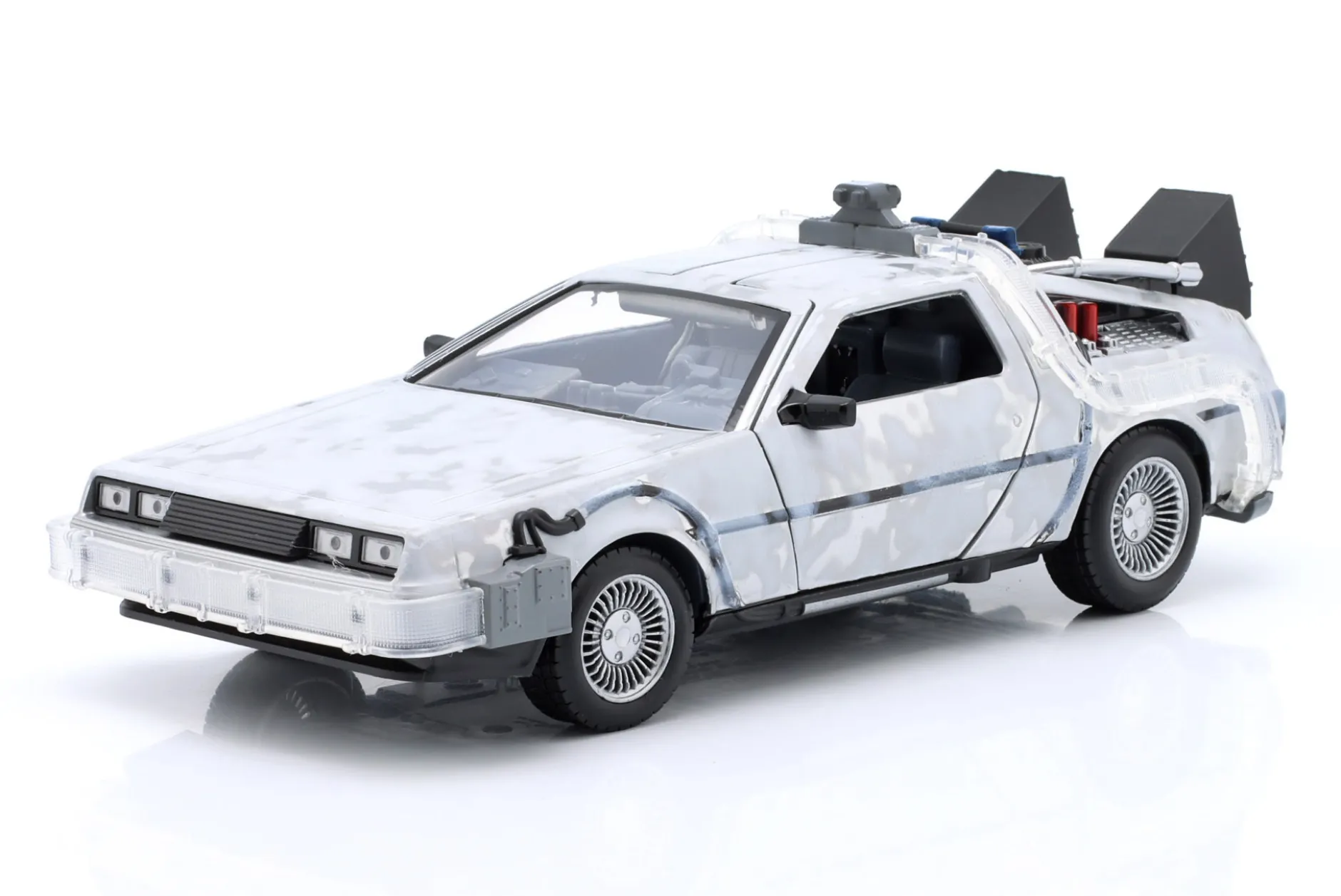 DeLorean Time Machine Frost Edition Back to the Future silbergrau 1:24 Jada Toys