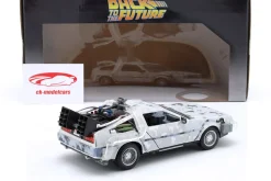 DeLorean Time Machine Frost Edition Back to the Future silbergrau 1:24 Jada Toys