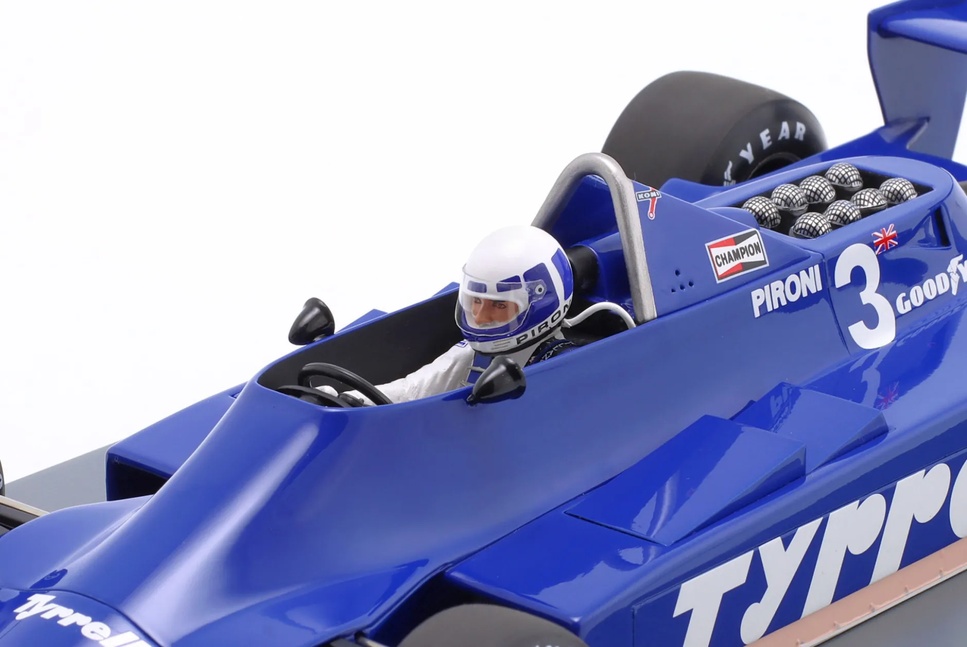 Didier Pironi Tyrrell 009 #3 4th Brasilien GP Formel 1 1979 1:18 Spark