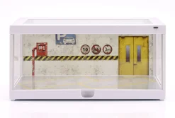 Diorama Einzelvitrine weiß mit LED-Beleuchtung f. Maßstab 1:18 / 1:24 Triple9