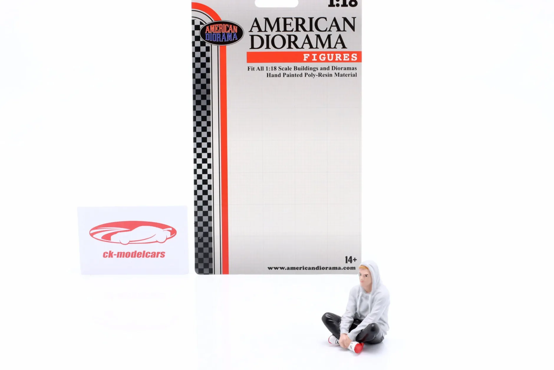 Diorama Figuren Serie #704 sitzender Junge 1:18 American Diorama