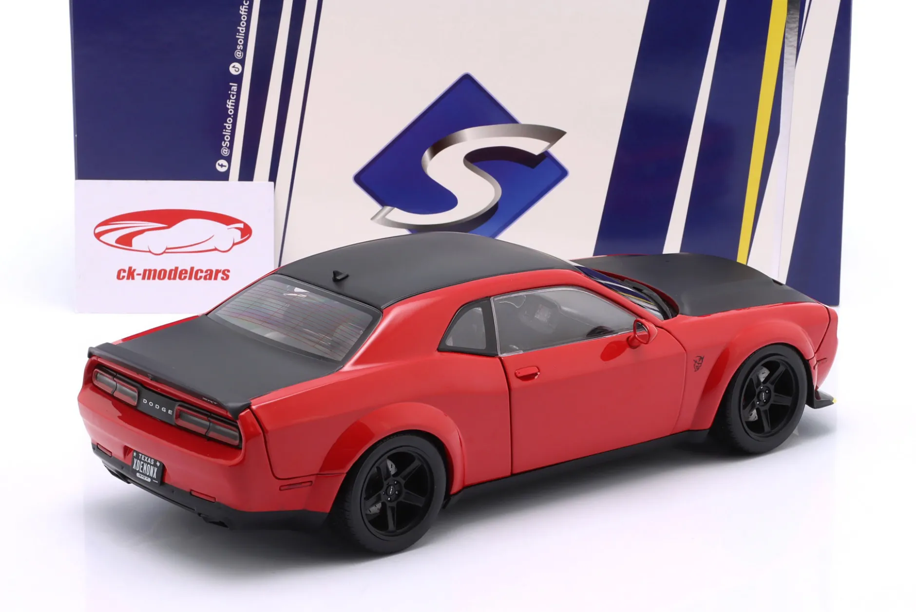 Dodge Challenger SRT Demon Baujahr 2023 rot 1:18 Solido