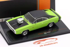 Dodge Charger R/T Baujahr 1970 hellgrün/schwarz 1:43 Ixo