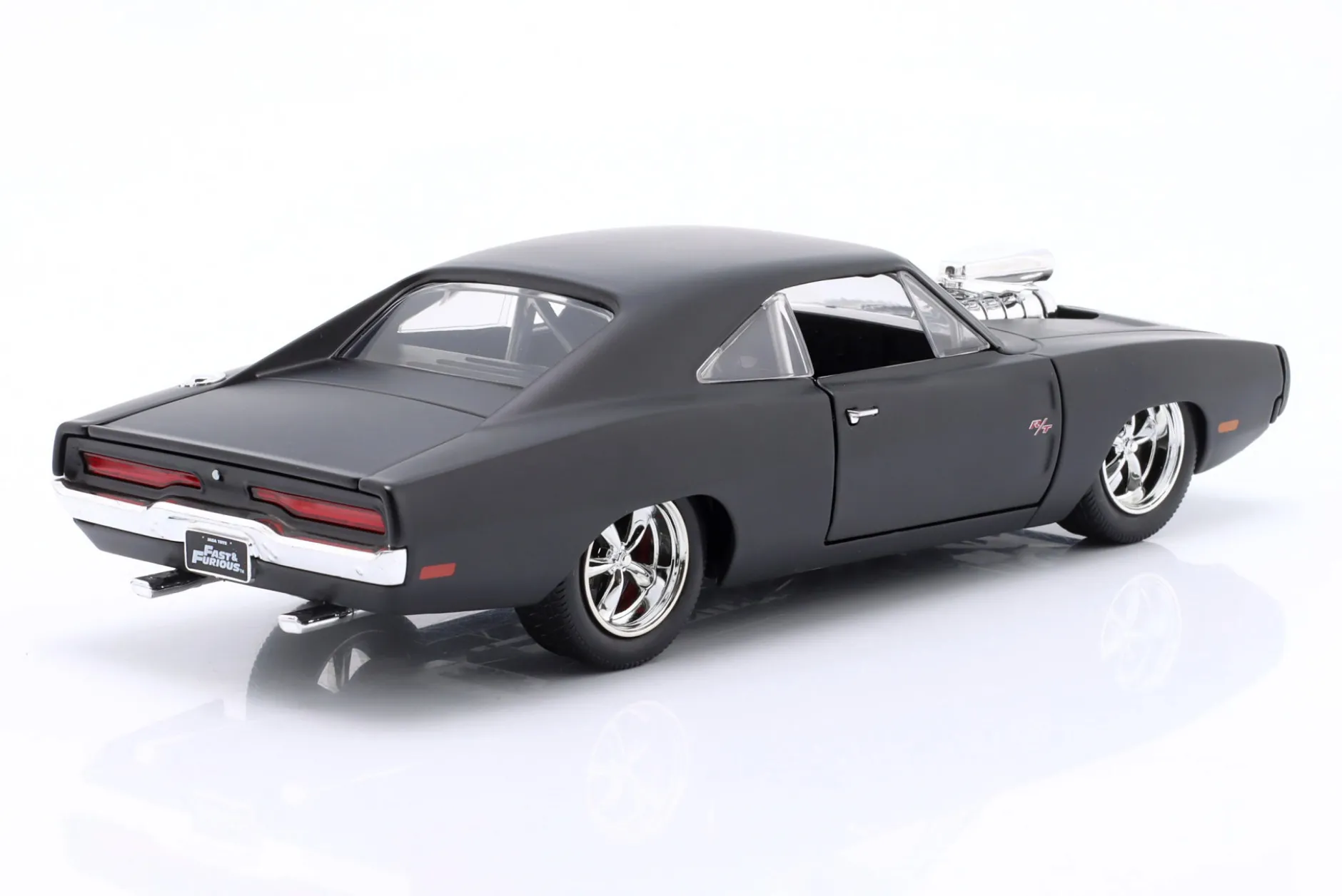 Dom's Dodge Charger 1970 Fast & Furious (2009) mattschwarz 1:24 Jada Toys