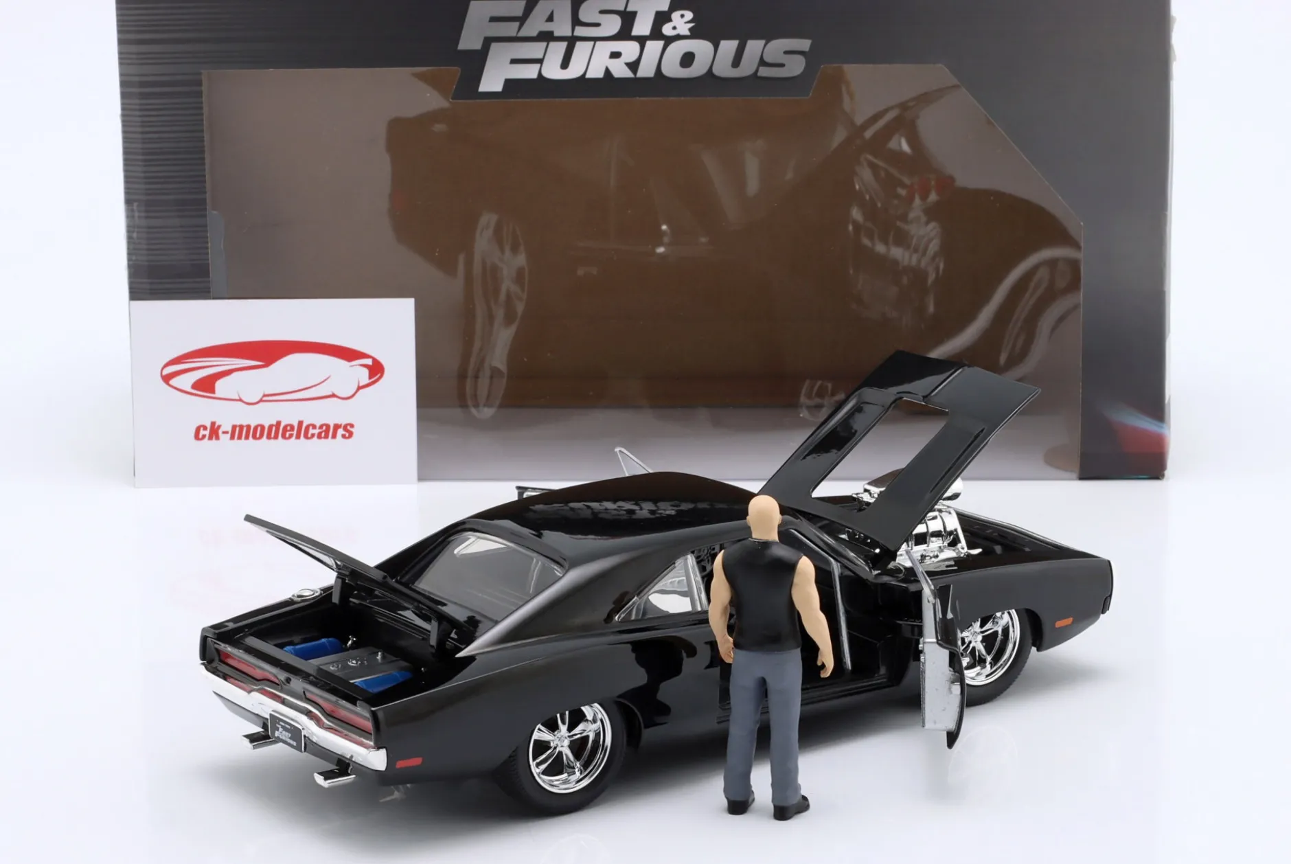 Dom's Dodge Charger R/T 1970 Film Fast & Furious (2001) mit Figur 1:24 Jada Toys