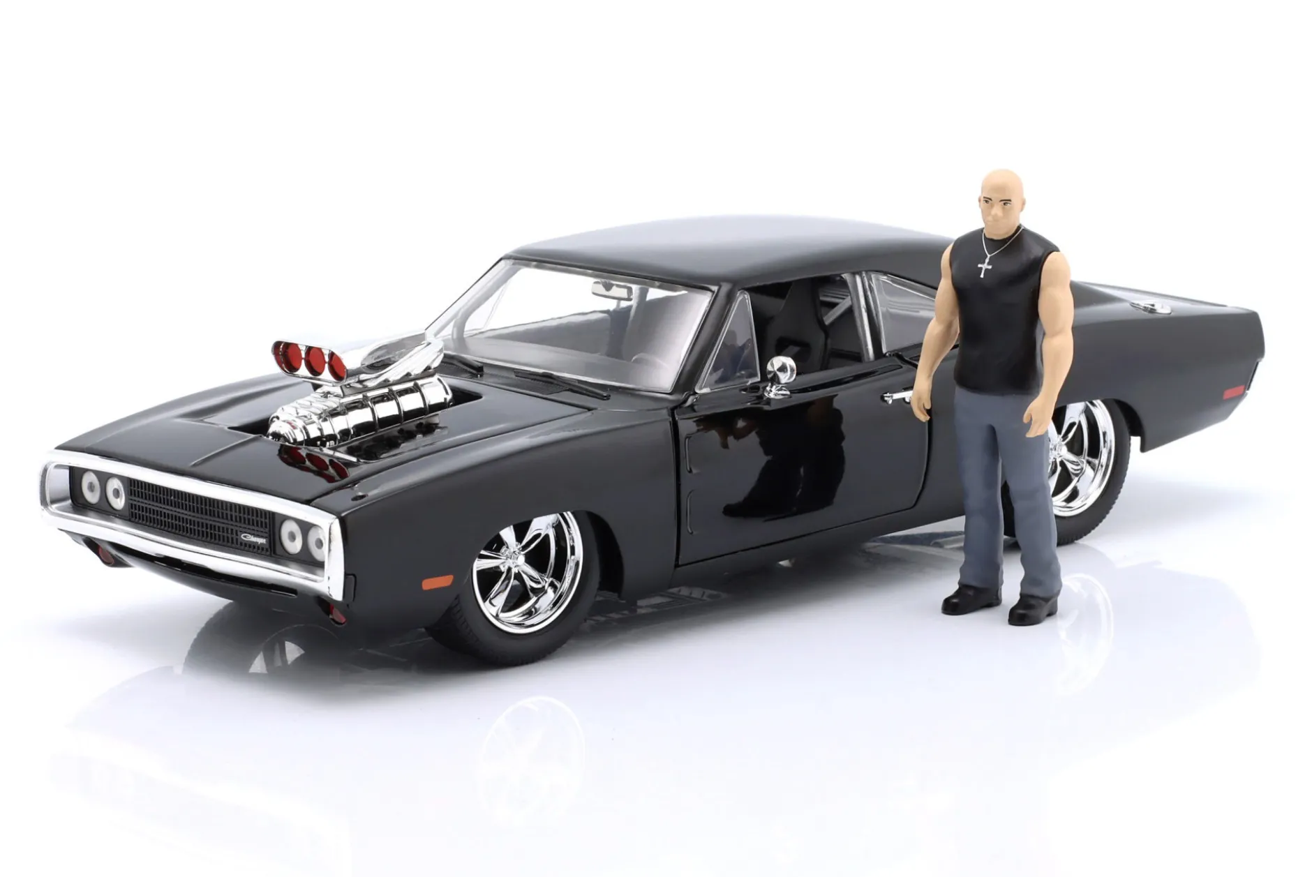 Dom's Dodge Charger R/T 1970 Film Fast & Furious (2001) mit Figur 1:24 Jada Toys