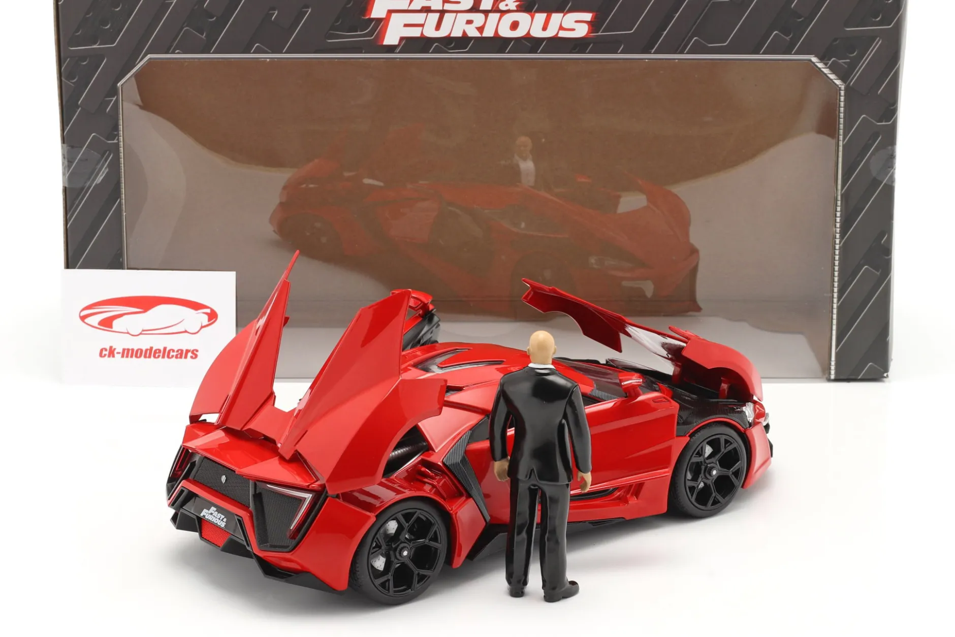 Dom's Lykan Hypersport 2014 Fast & Furious 7 (2015) mit Figur 1:18 Jada Toys