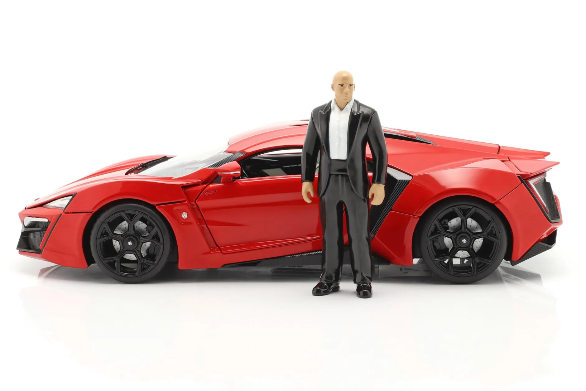 Dom's Lykan Hypersport 2014 Fast & Furious 7 (2015) mit Figur 1:18 Jada Toys