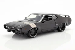 Dom's Plymouth GTX Fast and Furious 8 2017 schwarz 1:24 Jada Toys