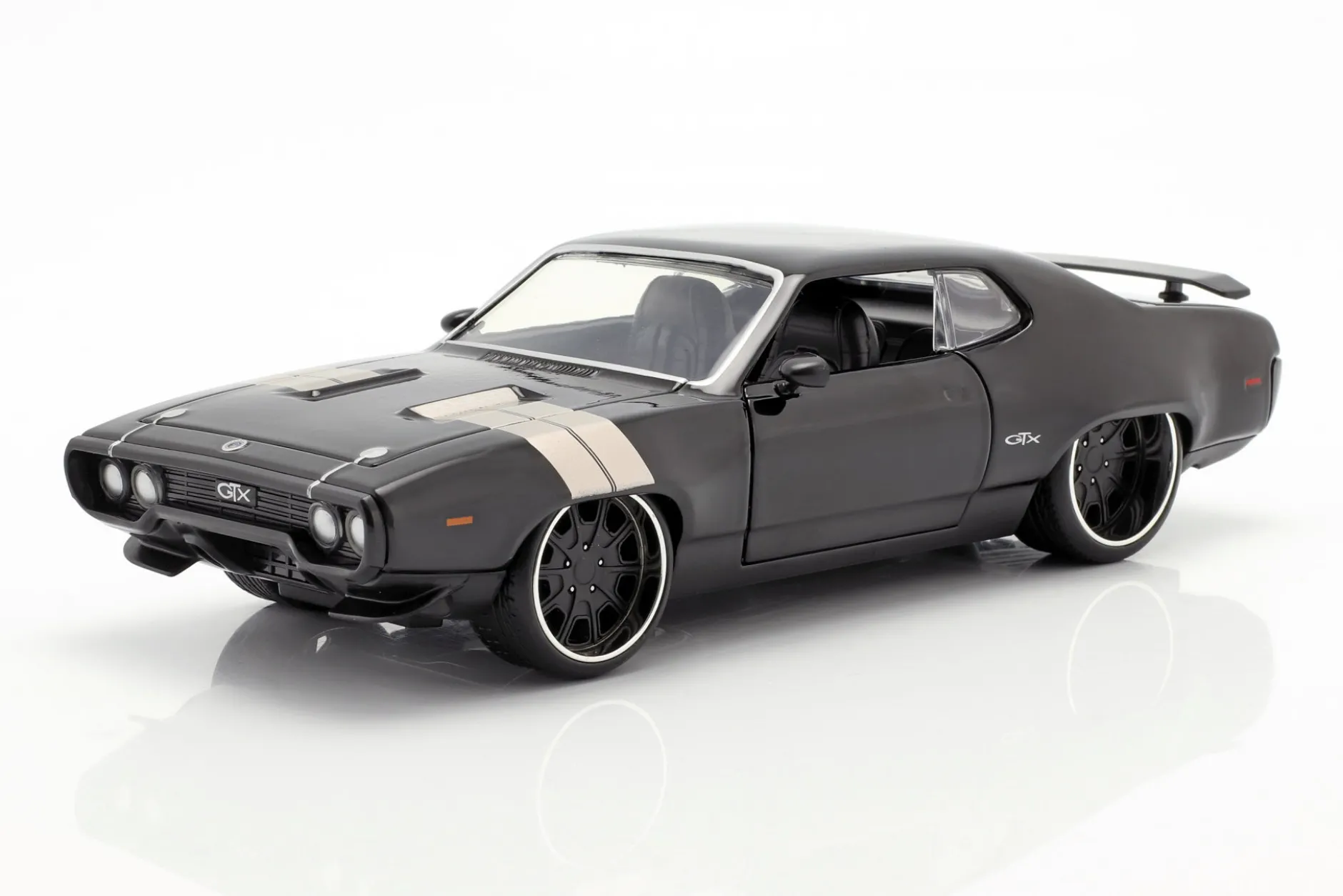 Dom's Plymouth GTX Fast and Furious 8 2017 schwarz 1:24 Jada Toys