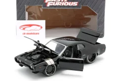 Dom's Plymouth GTX Fast and Furious 8 2017 schwarz 1:24 Jada Toys