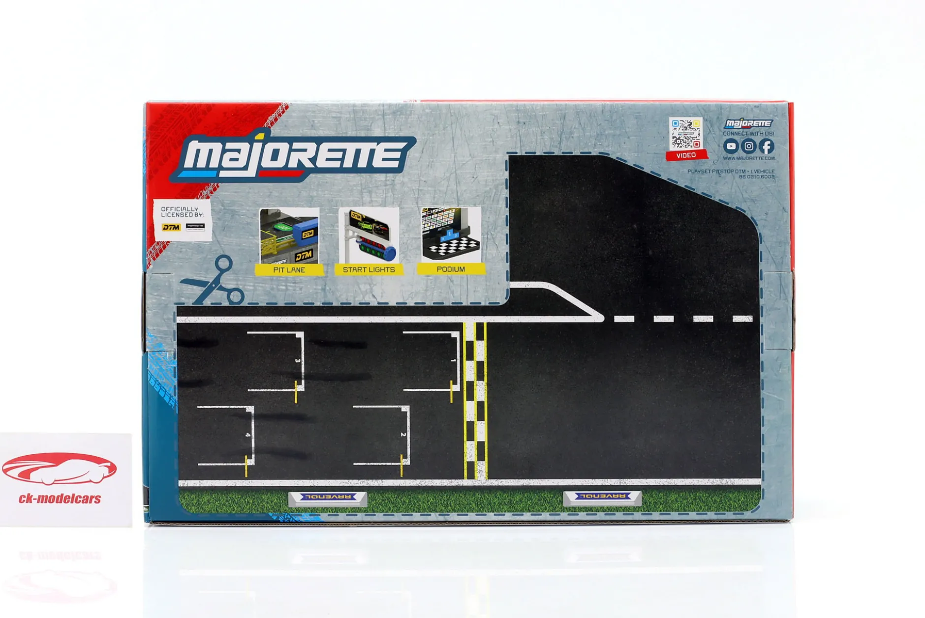 DTM Pit Stop Diorama Set mit Porsche 911 GT3 R 1:64 Majorette