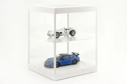 Einzelvitrine mit LED-Beleuchtung und Drehteller für Modellautos im Maßstab 1:18 weiß Triple9