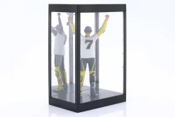 Einzelvitrine mit LED-Beleuchtung und Spiegel für Figuren Maßstab 1:6 schwarz Triple9