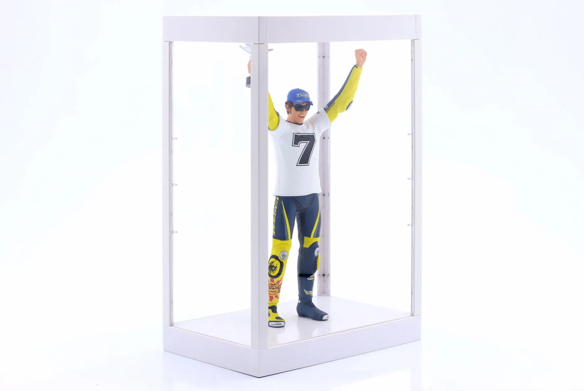 Einzelvitrine mit LED-Beleuchtung für Figuren Maßstab 1:6 weiß Triple9