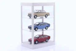 Einzelvitrine mit LED-Beleuchtung für Maßstab 1:18, 1:24, 1:43 weiß Triple9