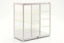 Einzelvitrine mit LED-Beleuchtung und Spiegel für 1:18 / 1:24 weiß Triple9