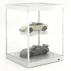 Einzelvitrine mit LED-Beleuchtung und Drehteller für Modellautos im Maßstab 1:18 silber Triple9