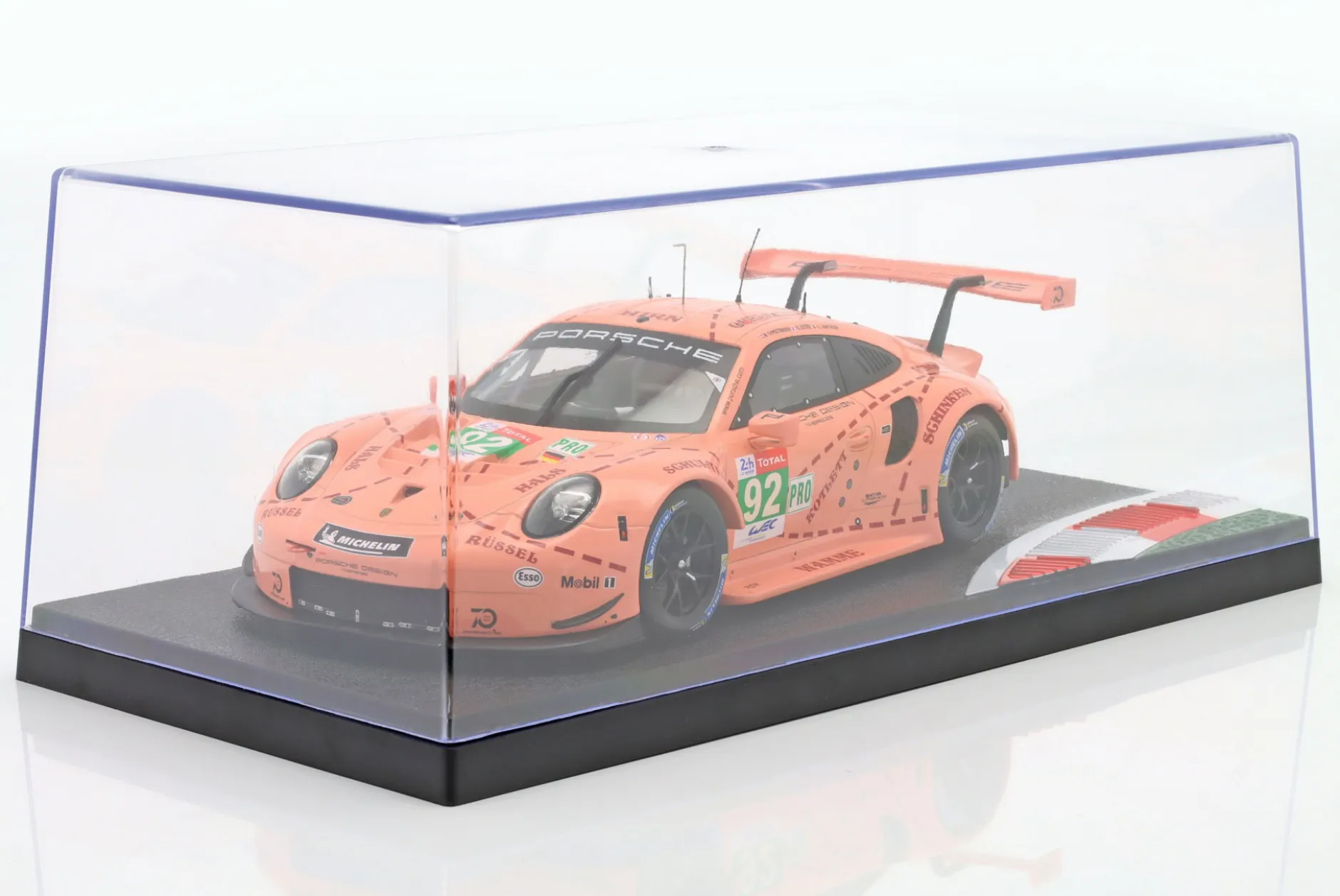 Einzelvitrine mit Rennstrecke und Curb Maßstab 1:18 Triple9