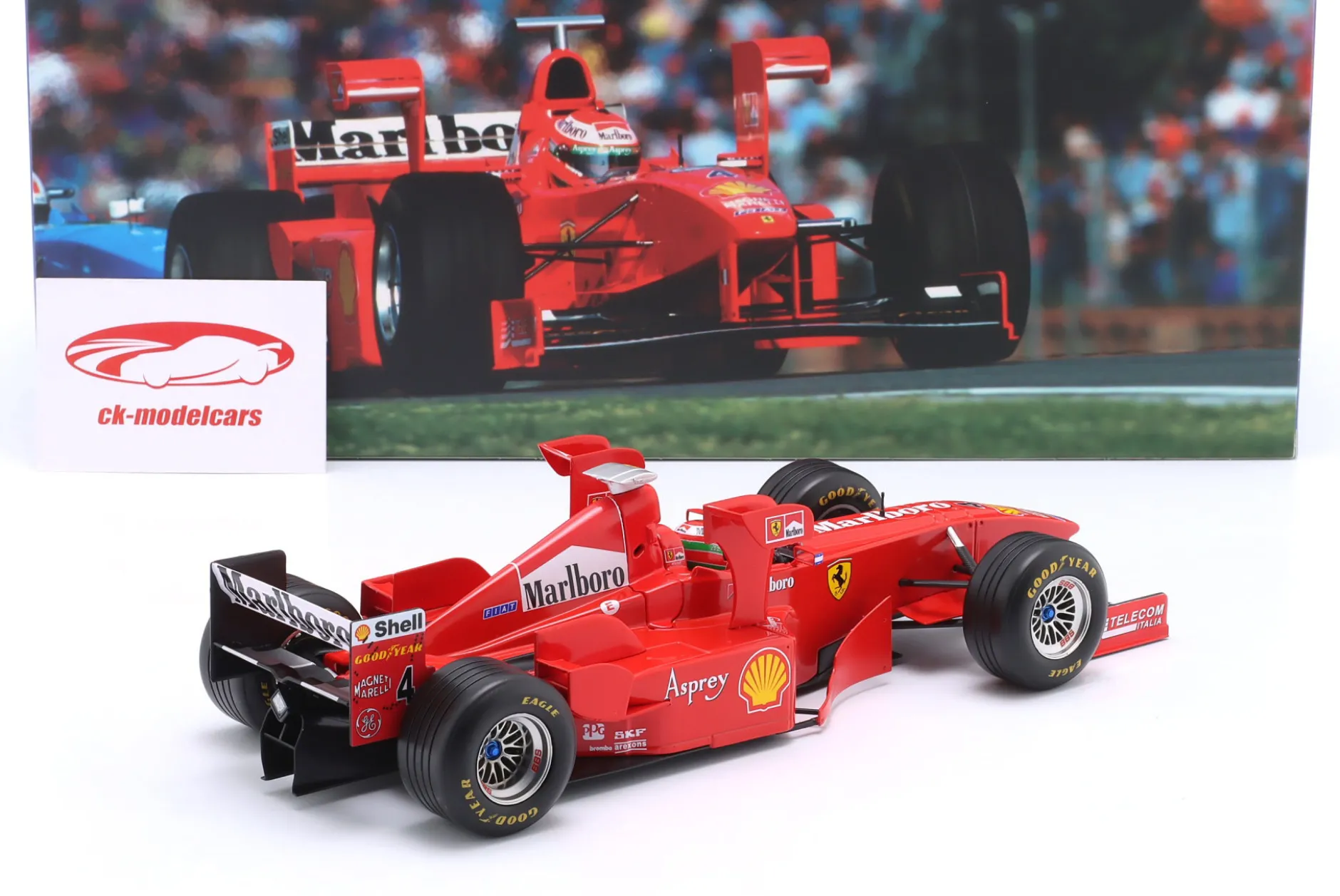 E. Irvine Ferrari F300 Tower Wings #4 3rd Imola GP Formel 1 1998 1:18 WERK83