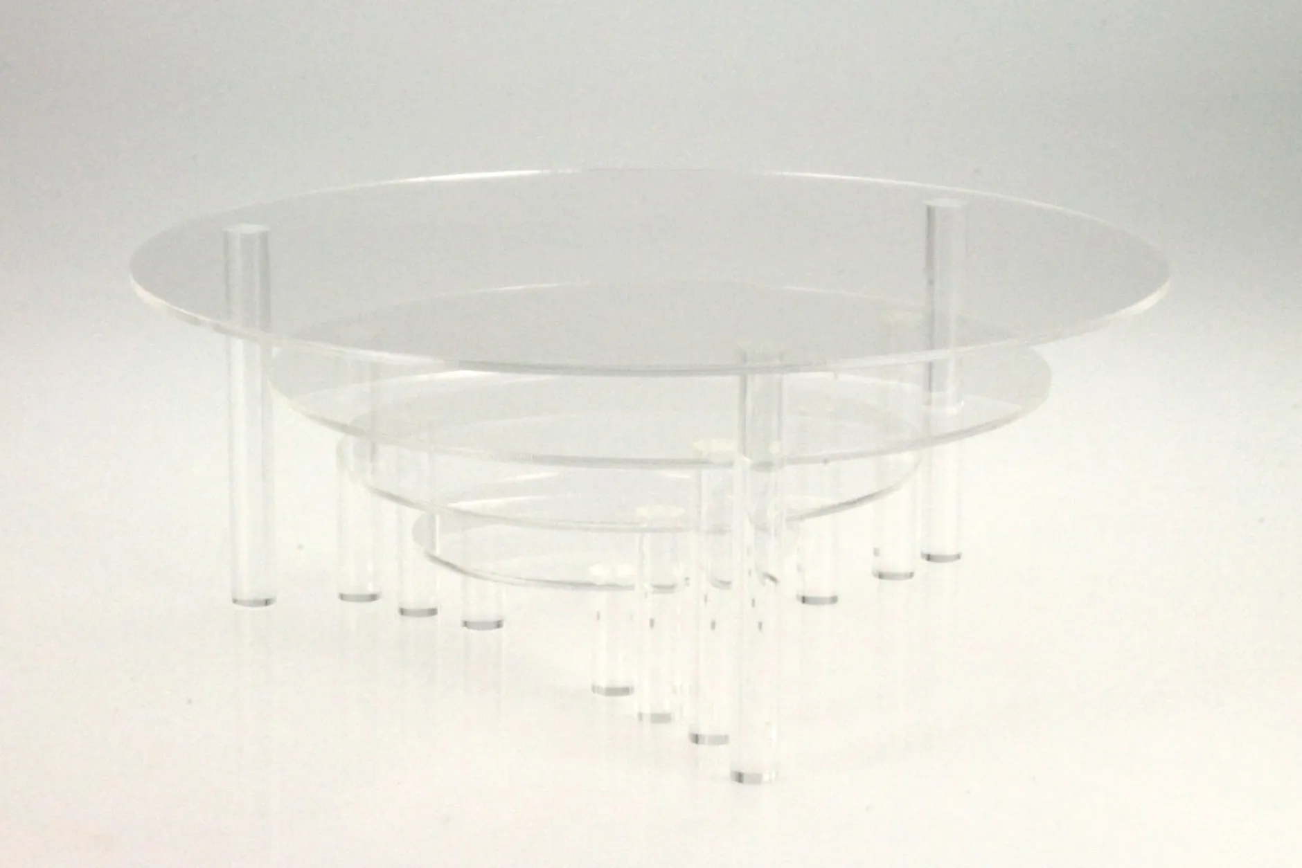 4er-Set Präsentations-Teller aus Acryl-Glas SAFE