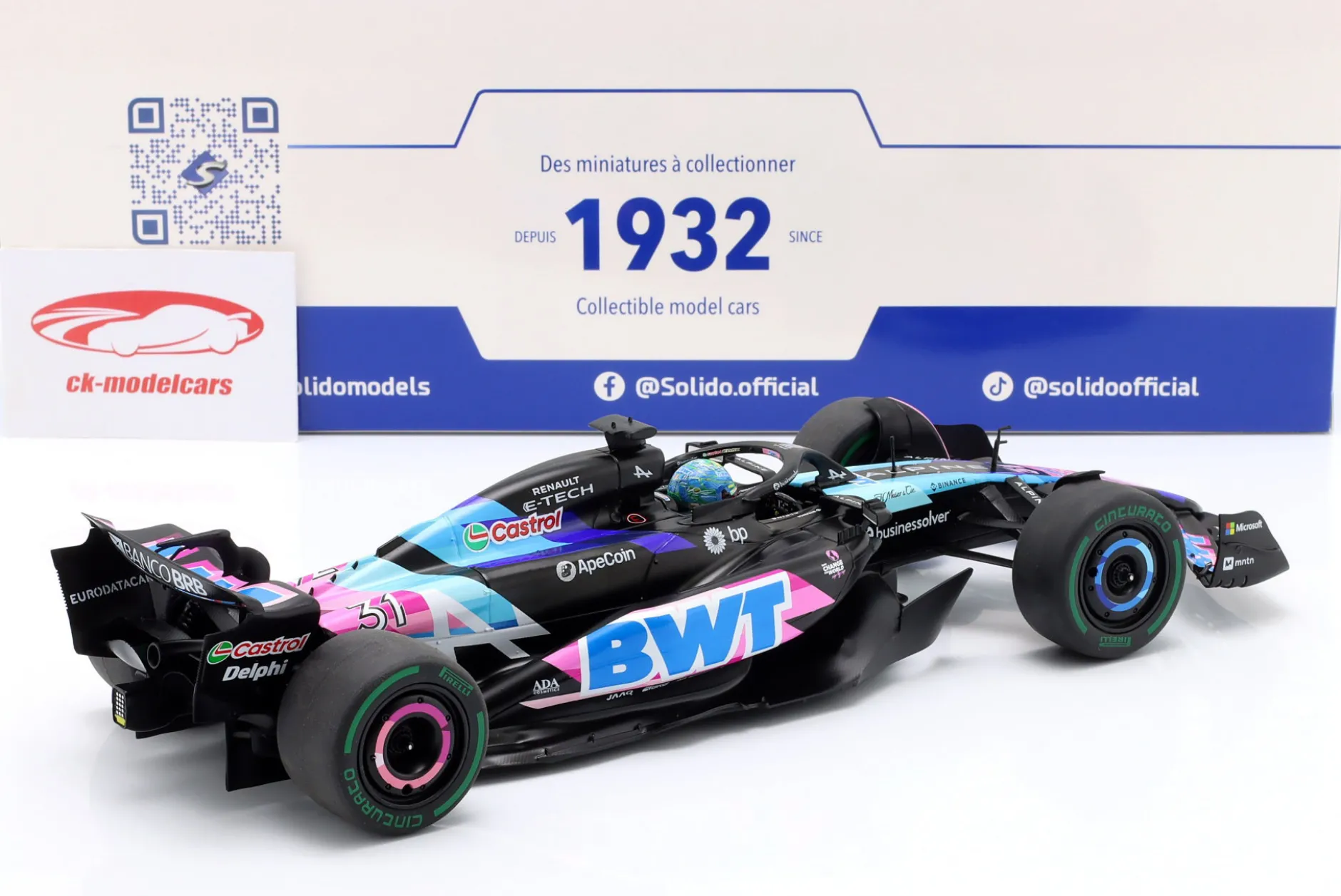 Esteban Ocon Alpine A524 #31 2nd Brasilien GP Formel 1 2024 1:18 Solido