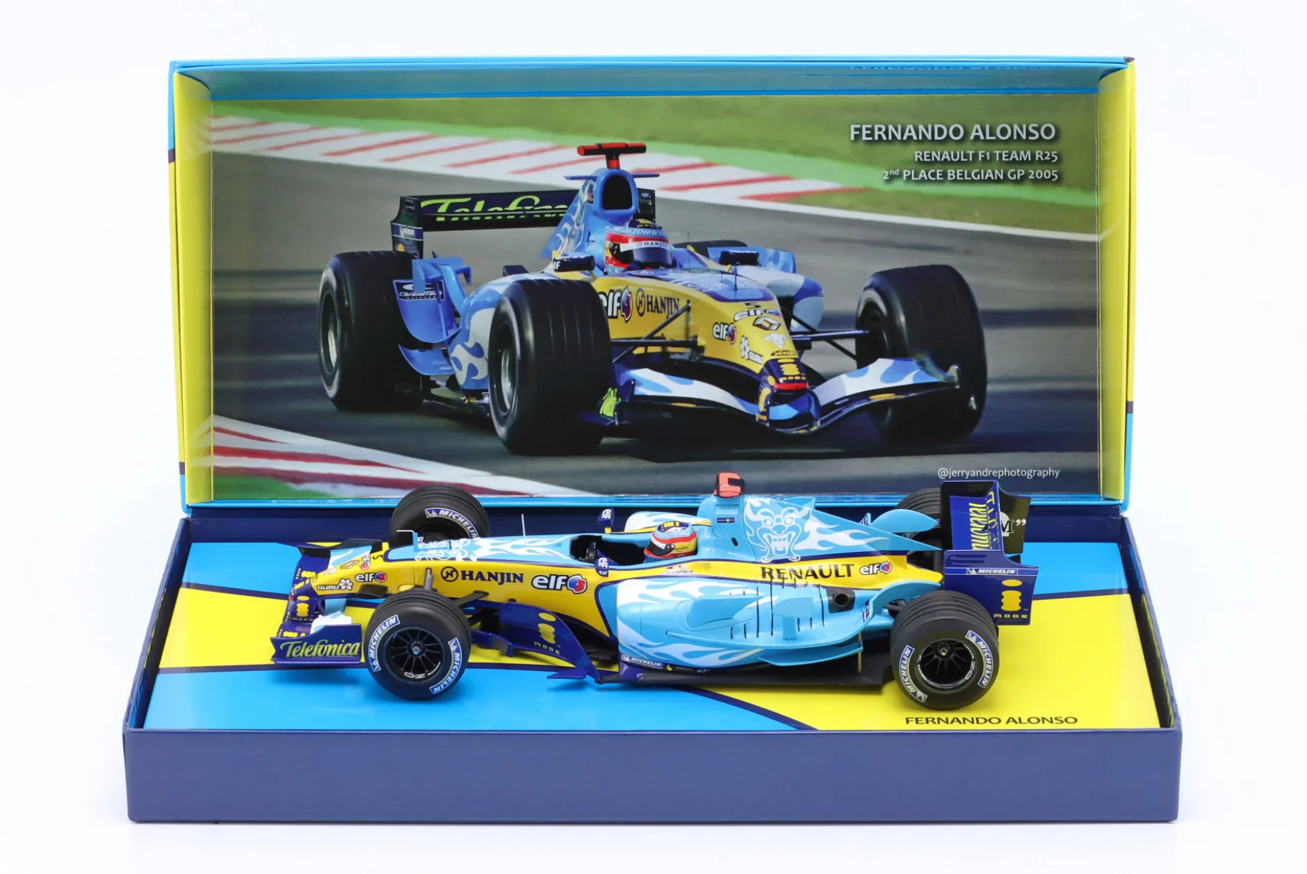 F. Alonso Renault R25 #5 2nd Belgien GP Formel 1 Weltmeister 2005 1:18 Minichamps
