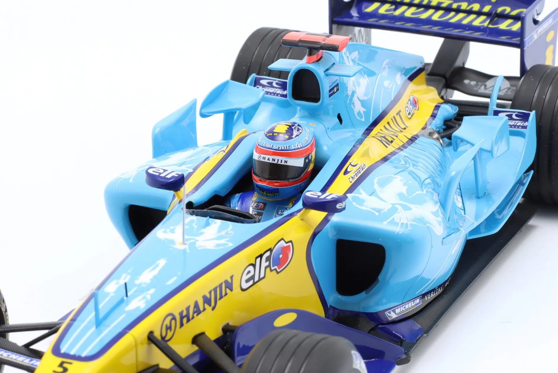 F. Alonso Renault R25 #5 2nd British GP Formel 1 Weltmeister 2005 1:18 Minichamps