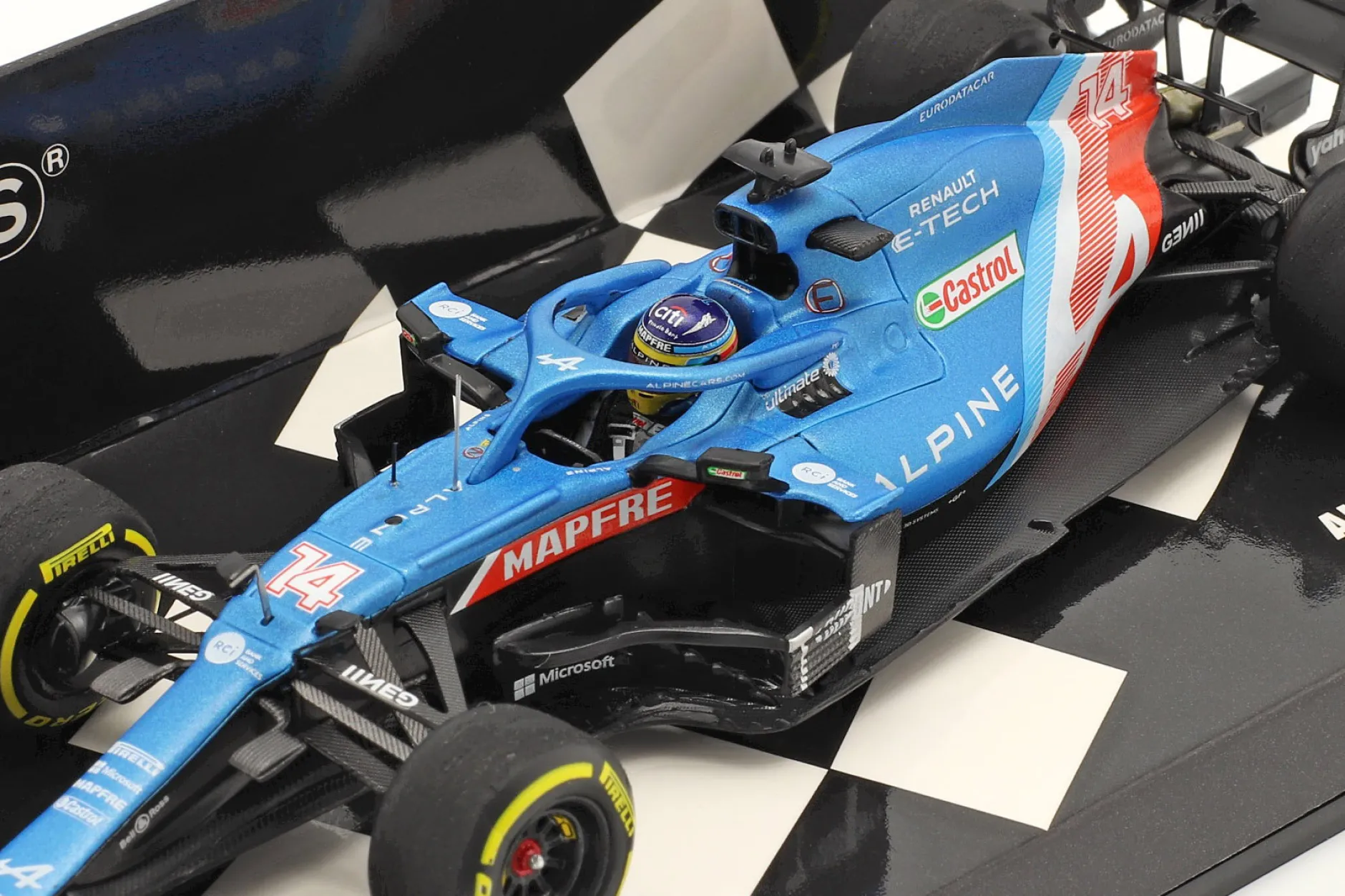 Fernando Alonso Alpine A521 #14 Bahrain GP Formel 1 2021 1:43 Minichamps