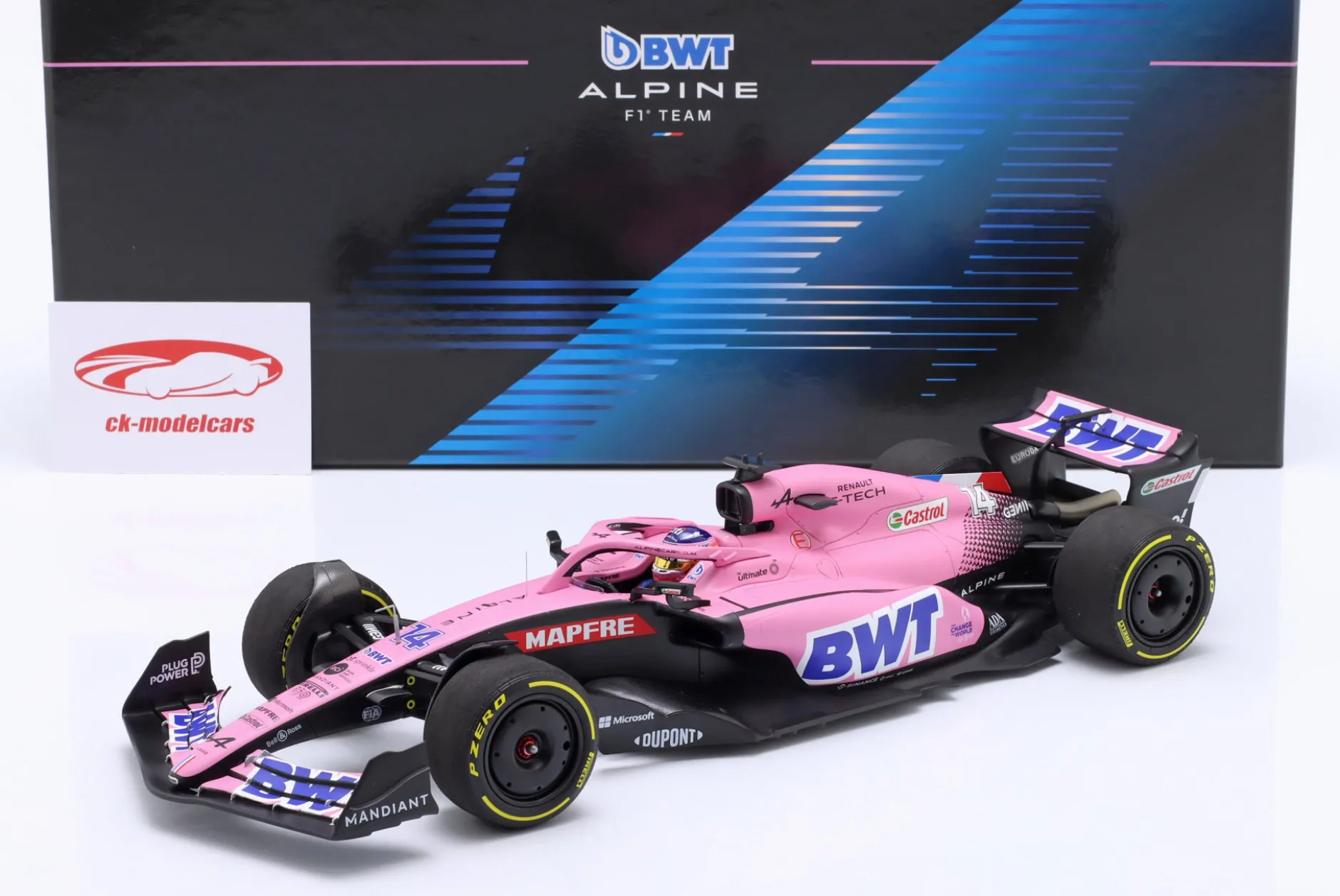 Fernando Alonso Alpine A522 #14 Bahrain GP Formel 1 2022 1:18 Minichamps