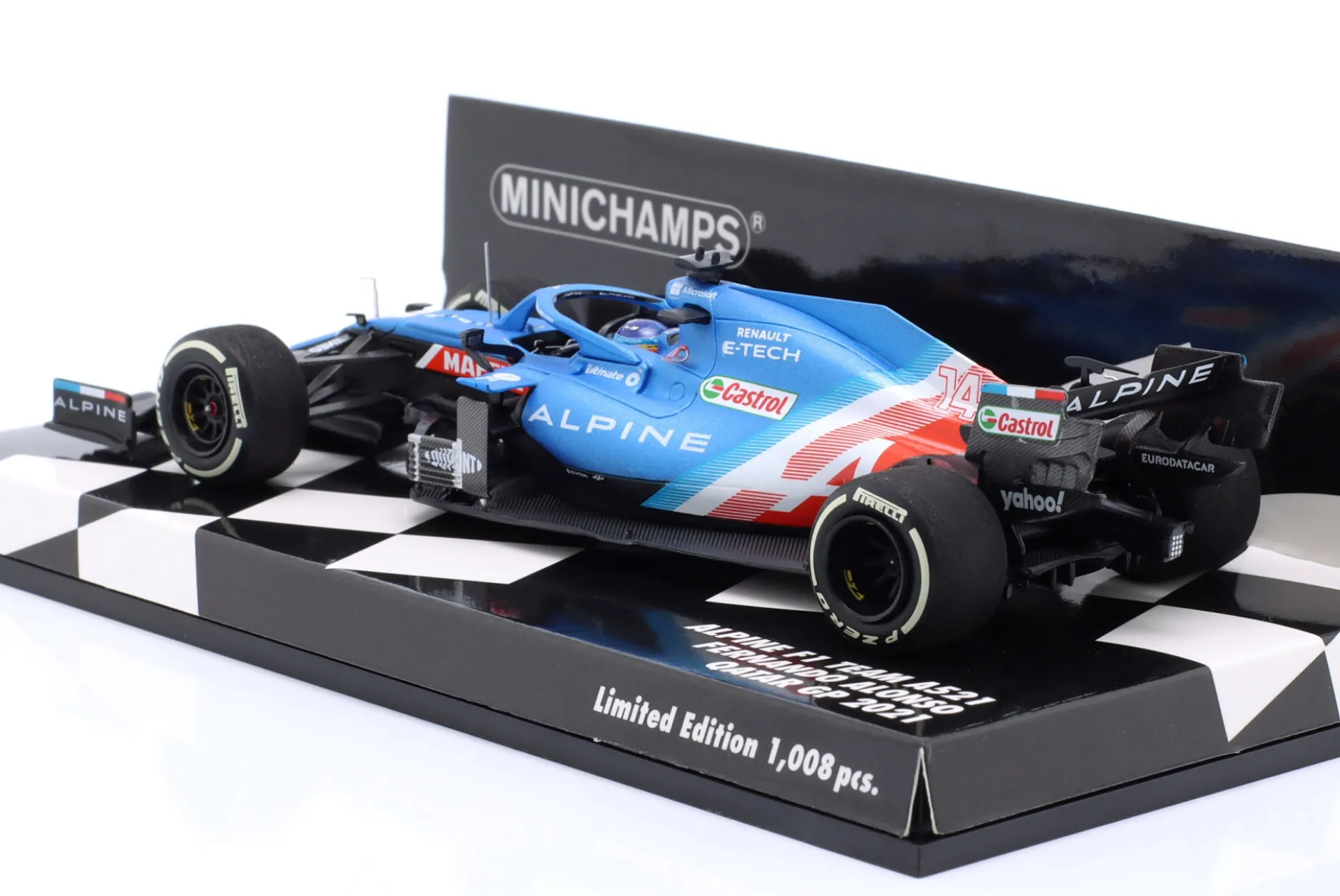 Fernando Alonso Alpine A521 #14 3rd Katar GP Formel 1 2021 1:43 Minichamps