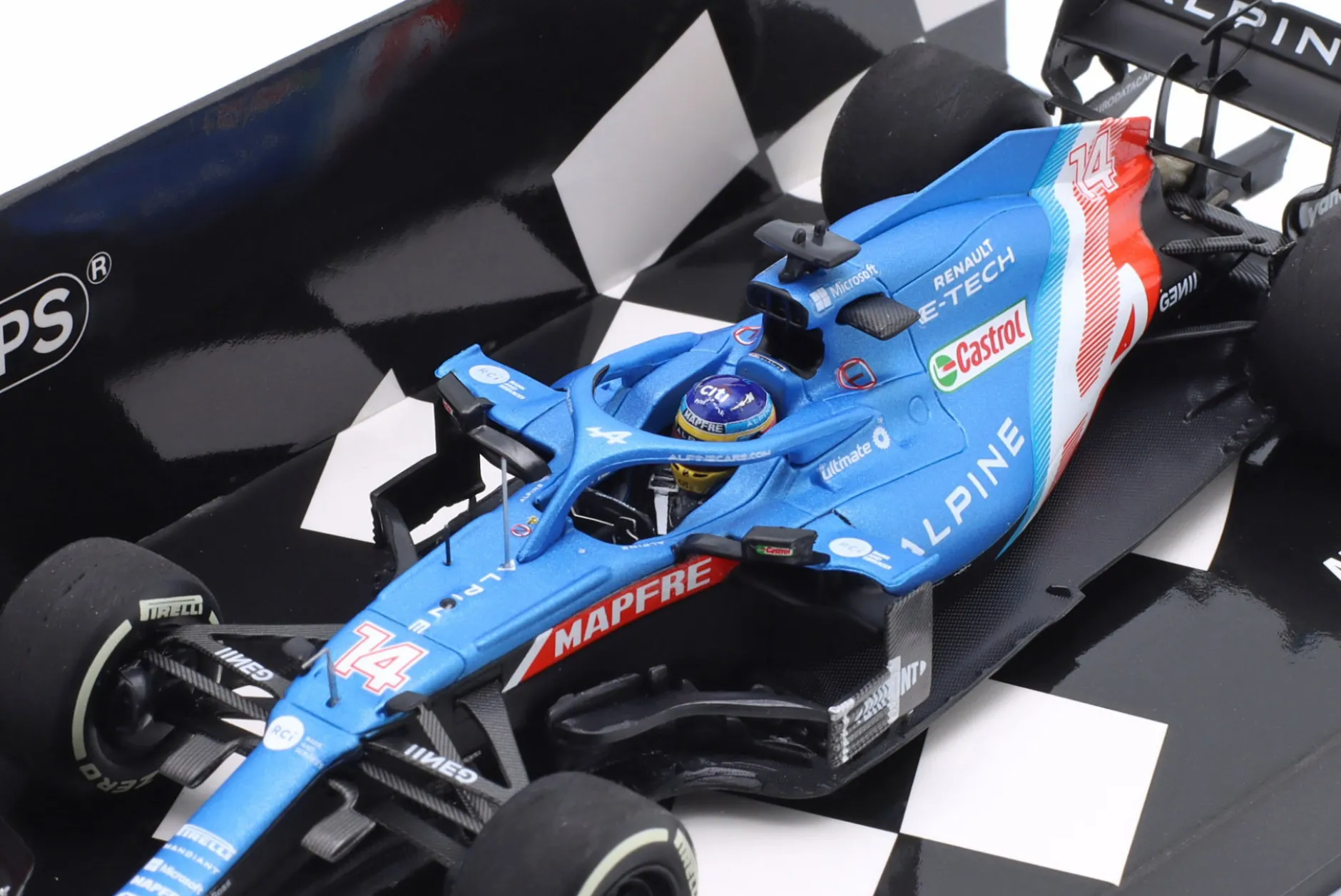 Fernando Alonso Alpine A521 #14 3rd Katar GP Formel 1 2021 1:43 Minichamps