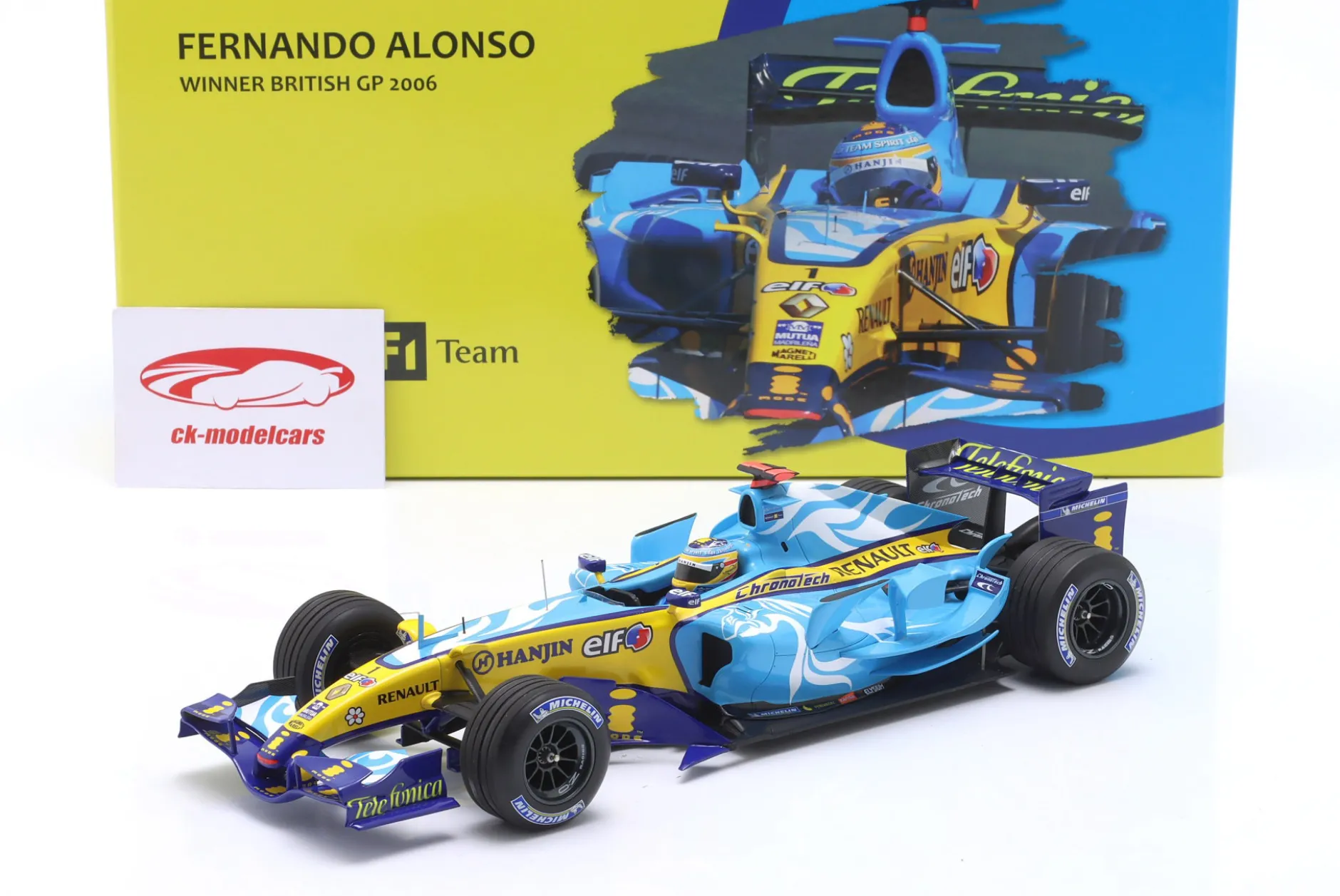 Fernando Alonso Renault R26 #1 Sieger British GP Formel 1 Weltmeister 2006 1:18 Minichamps