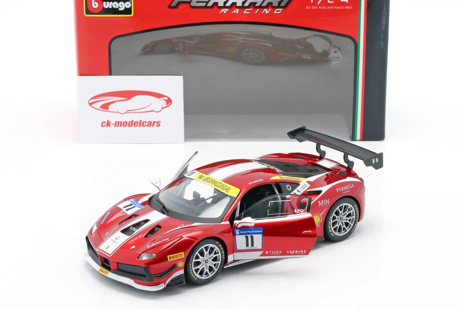 Ferrari 488 Challenge #11 Formula Racing Mugello 2017 N. Nielsen 1:24 Bburago
