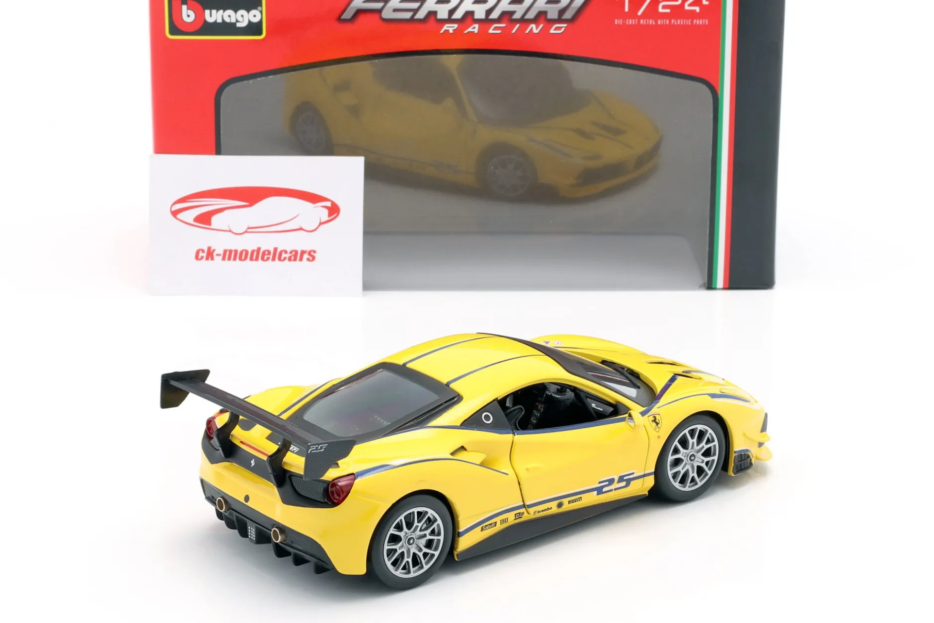Ferrari 488 Challenge #25 gelb 1:24 Bburago