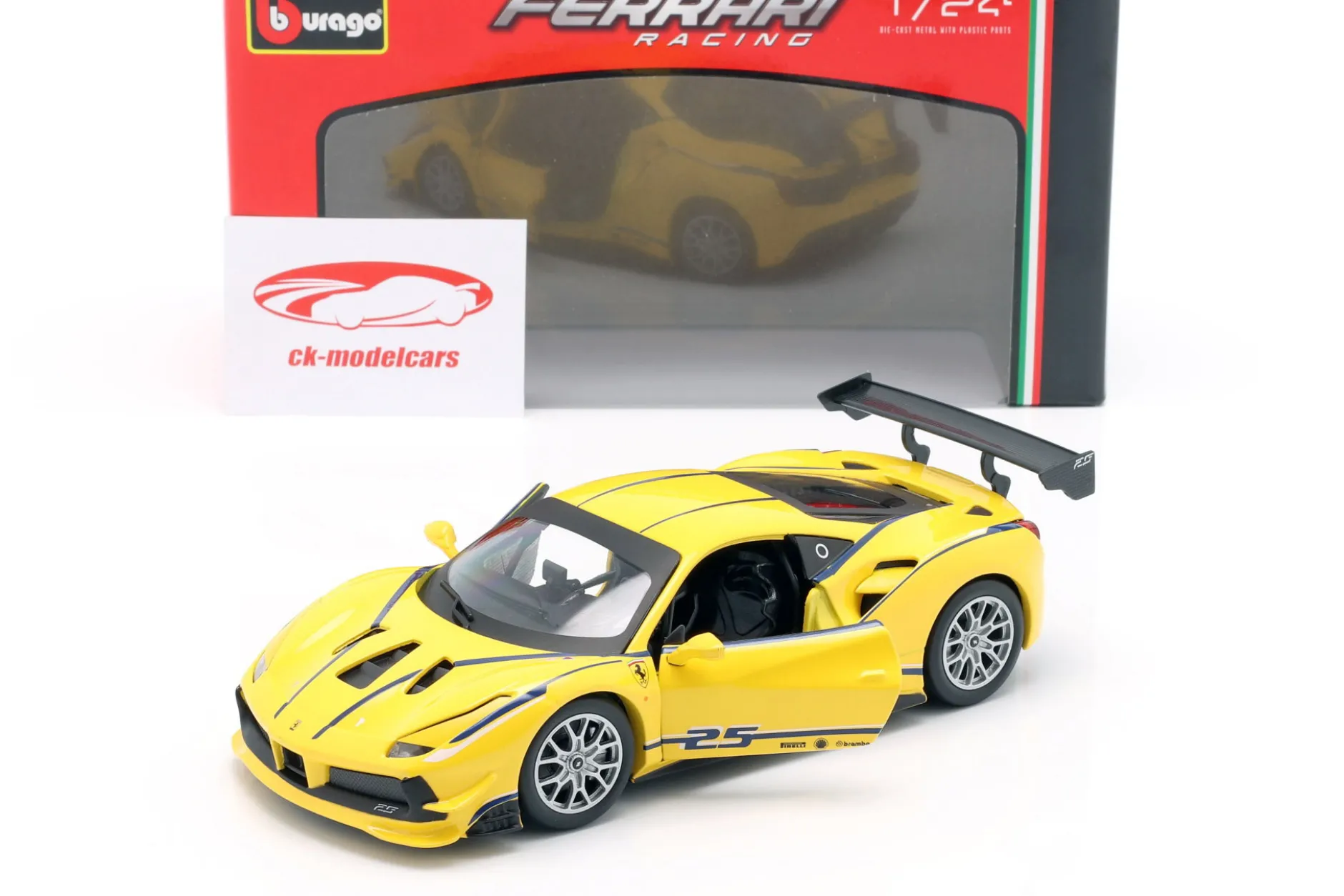 Ferrari 488 Challenge #25 gelb 1:24 Bburago