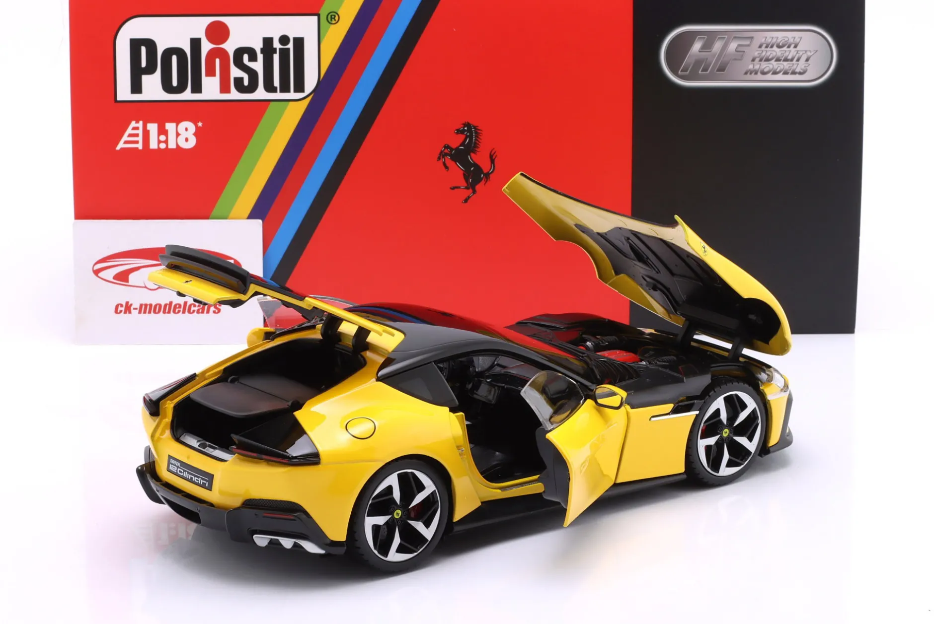 Ferrari 12Cilindri Baujahr 2024 Modena gelb 1:18 Polistil