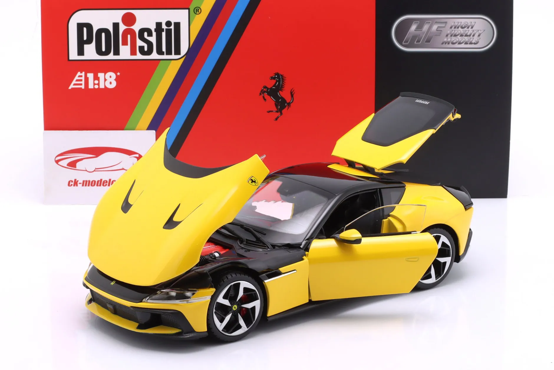 Ferrari 12Cilindri Baujahr 2024 Modena gelb 1:18 Polistil