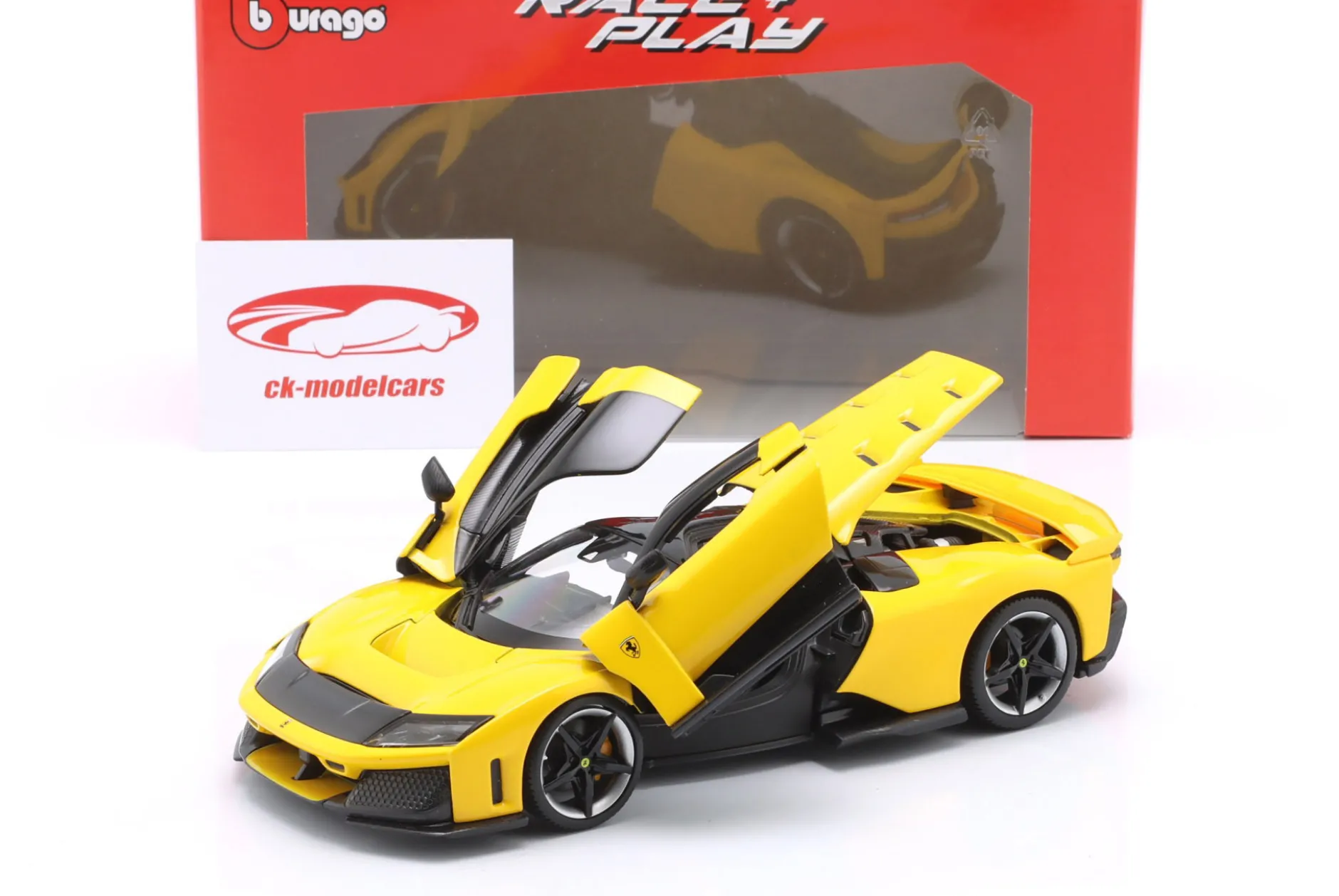 Ferrari F80 Baujahr 2024 gelb 1:24 Bburago