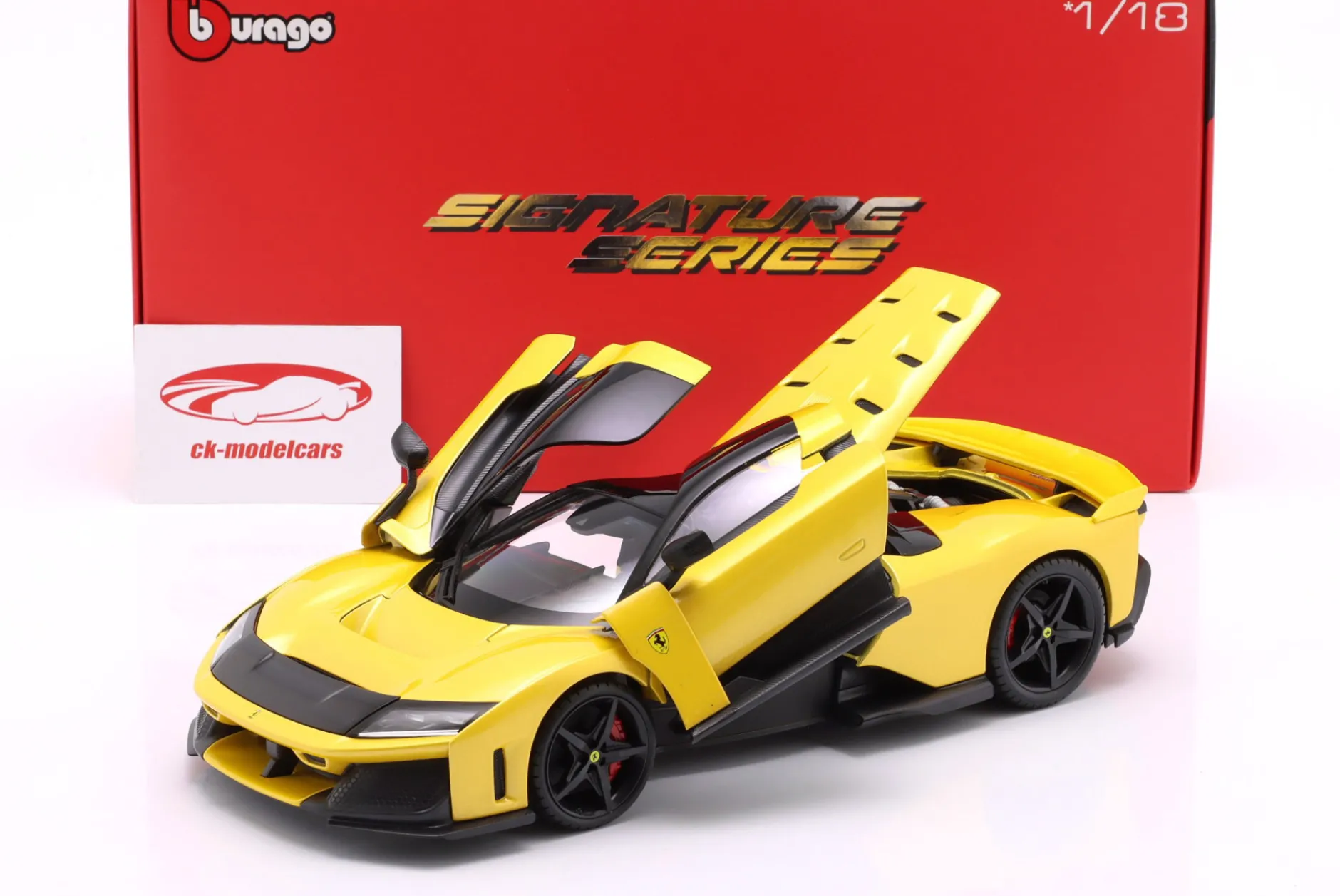 Ferrari F80 Baujahr 2024 tristrato gelb 1:18 Bburago Signature