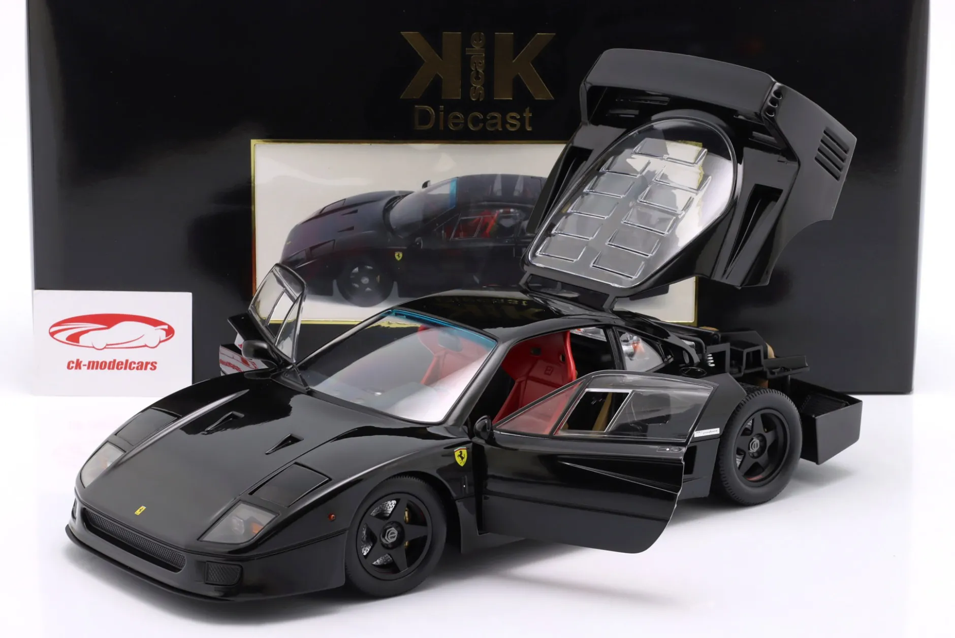 Ferrari F40 Lightweight Baujahr 1990 schwarz 1:12 KK-Scale
