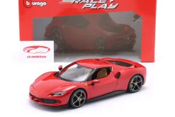 Ferrari 296 GTB Hybrid 830PS V6 Baujahr 2021 rot 1:18 Bburago