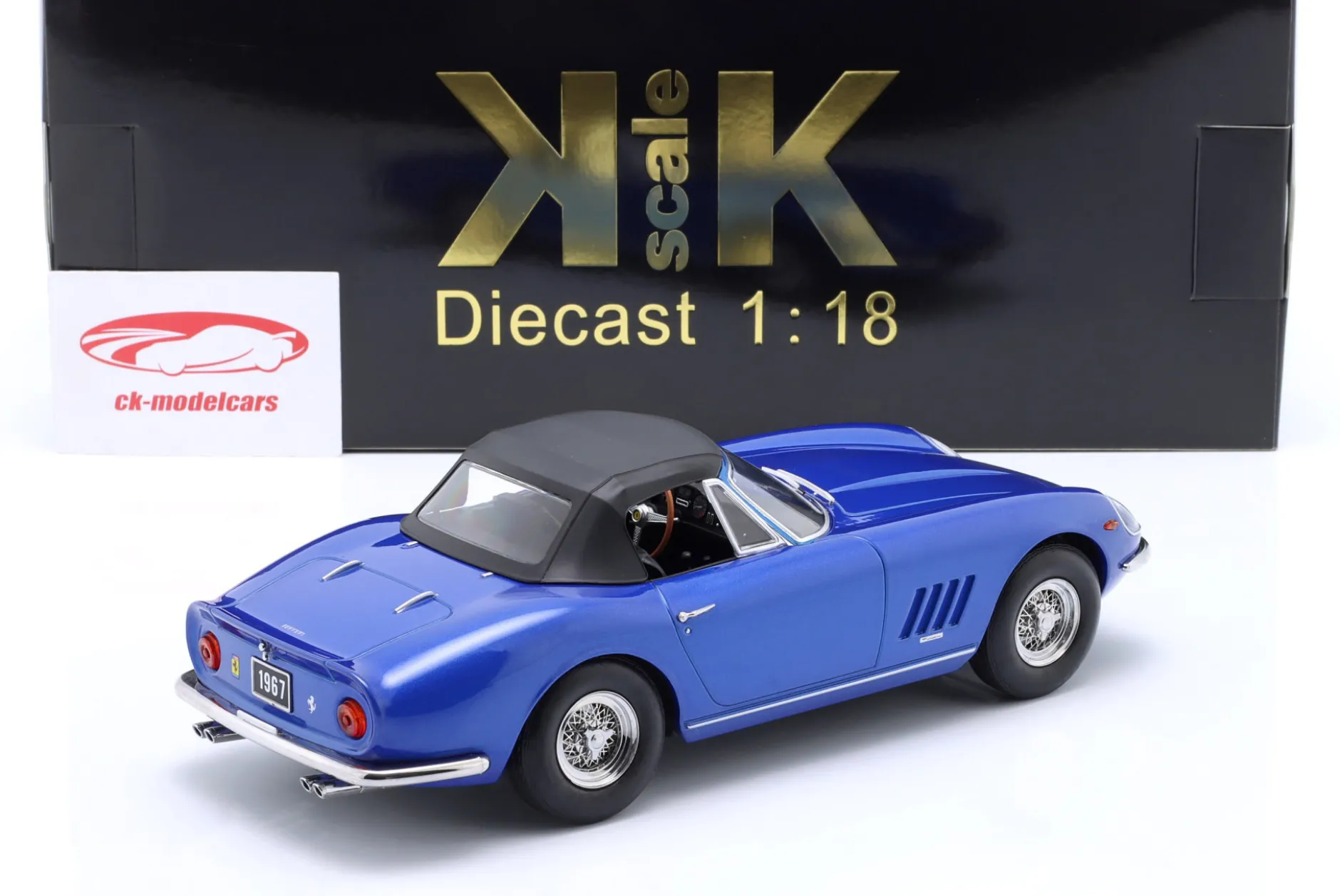 Ferrari 275 GTB/4 NART Spyder Baujahr 1967 blau metallic 1:18 KK-Scale