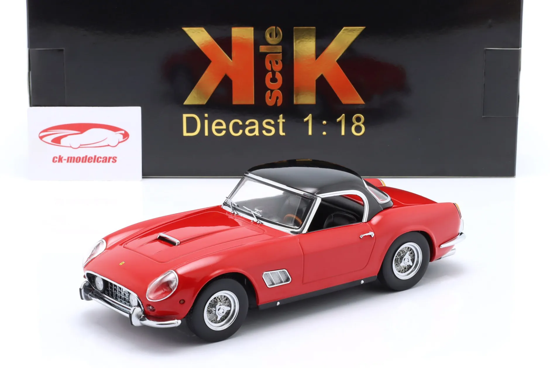 Ferrari 250 GT California Spyder Baujahr 1960 rot / schwarz 1:18 KK-Scale