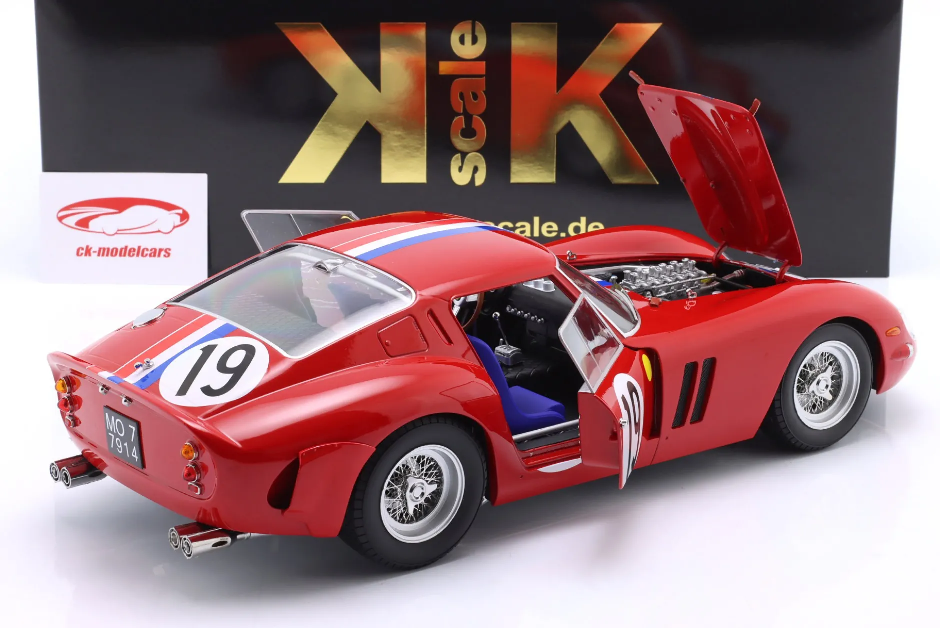 Ferrari 250 GTO #19 2nd 24h LeMans 1962 Noblet, Guichet 1:12 KK-Scale